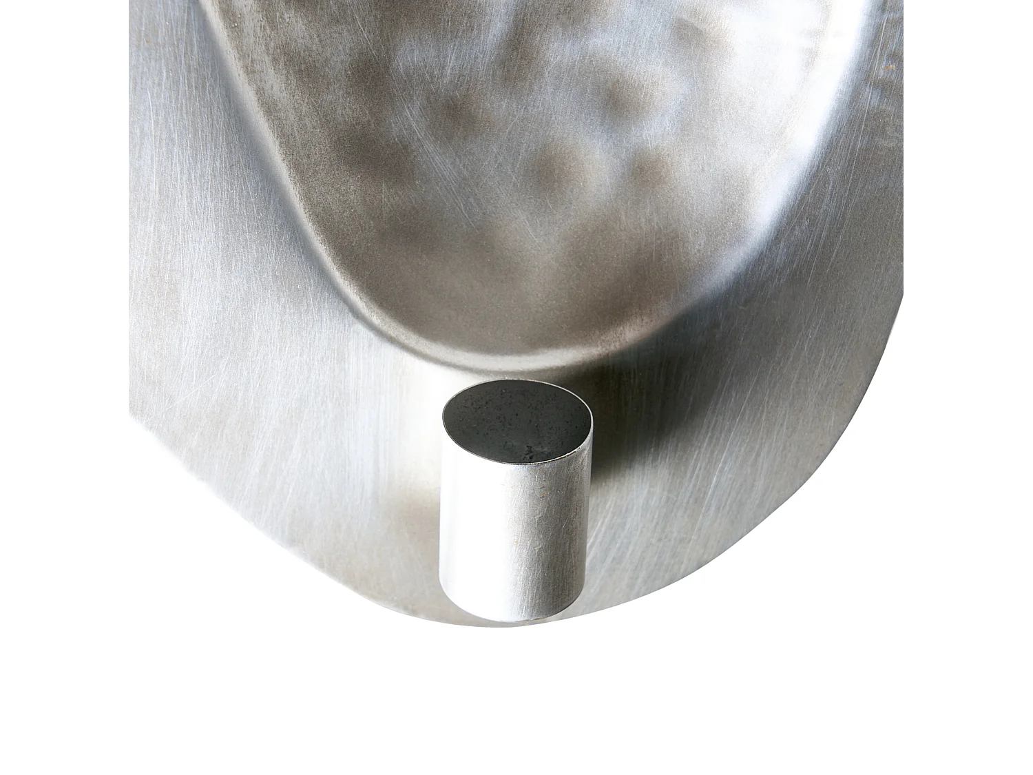 Wandkerzenhalter 2er Set für 2 Stabkerzen Metall silber strukturiert Odemira