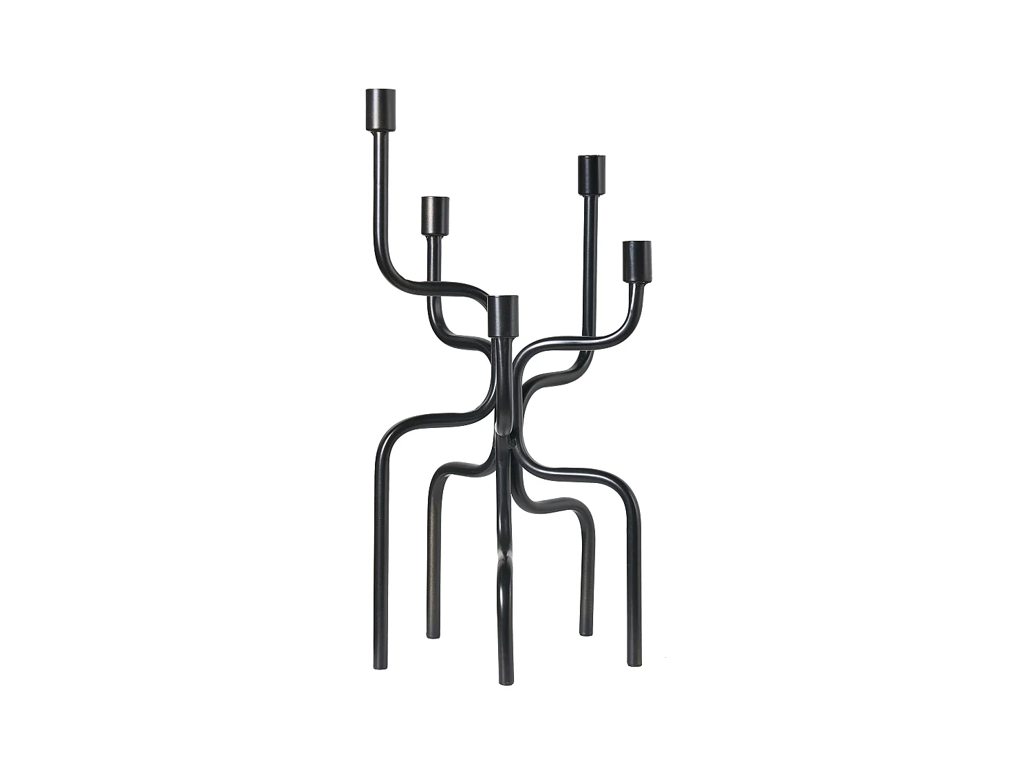 Portacandele PORRTELA Metallo 50 cm Nero