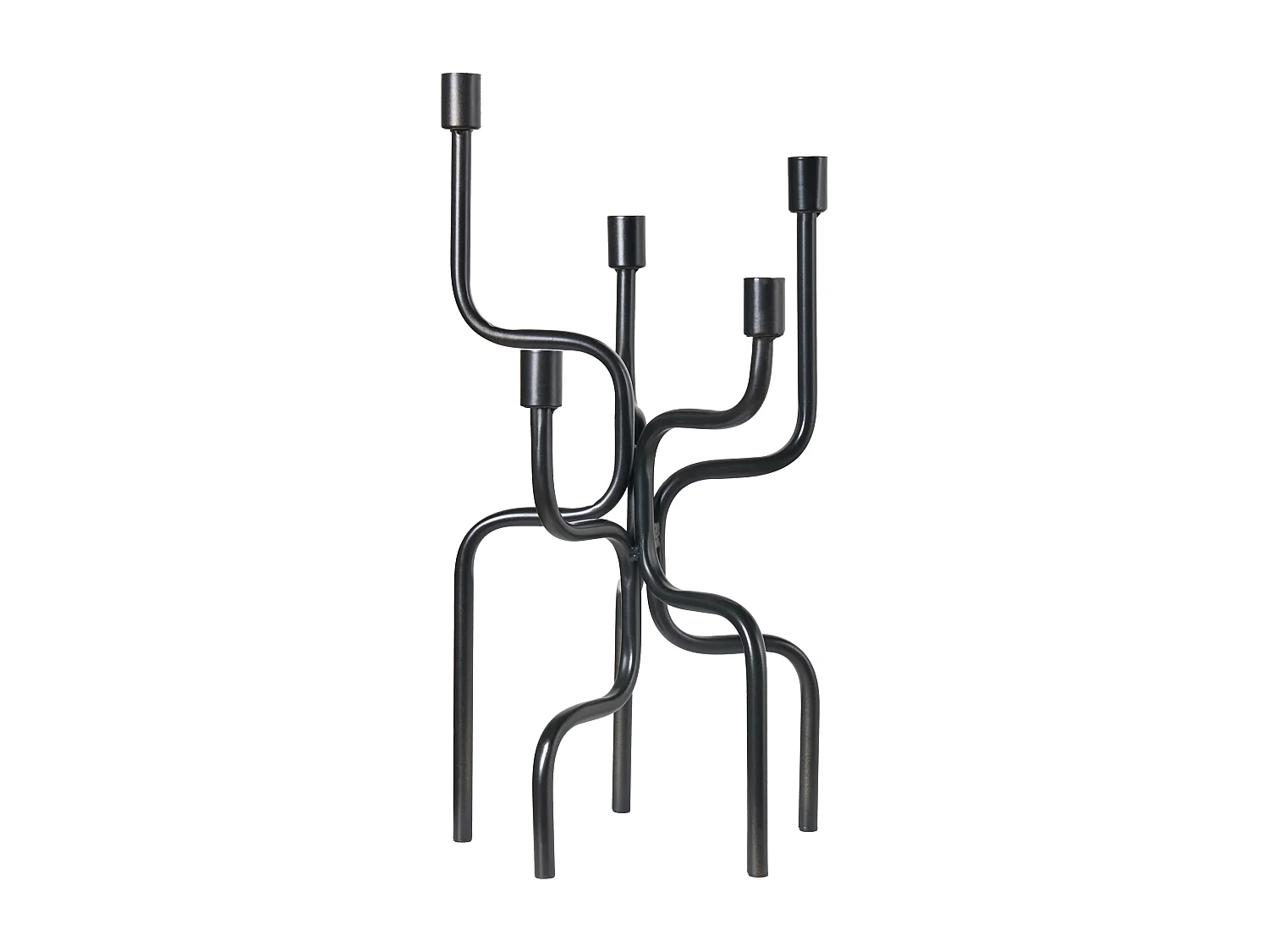 Portacandele PORRTELA Metallo 50 cm Nero