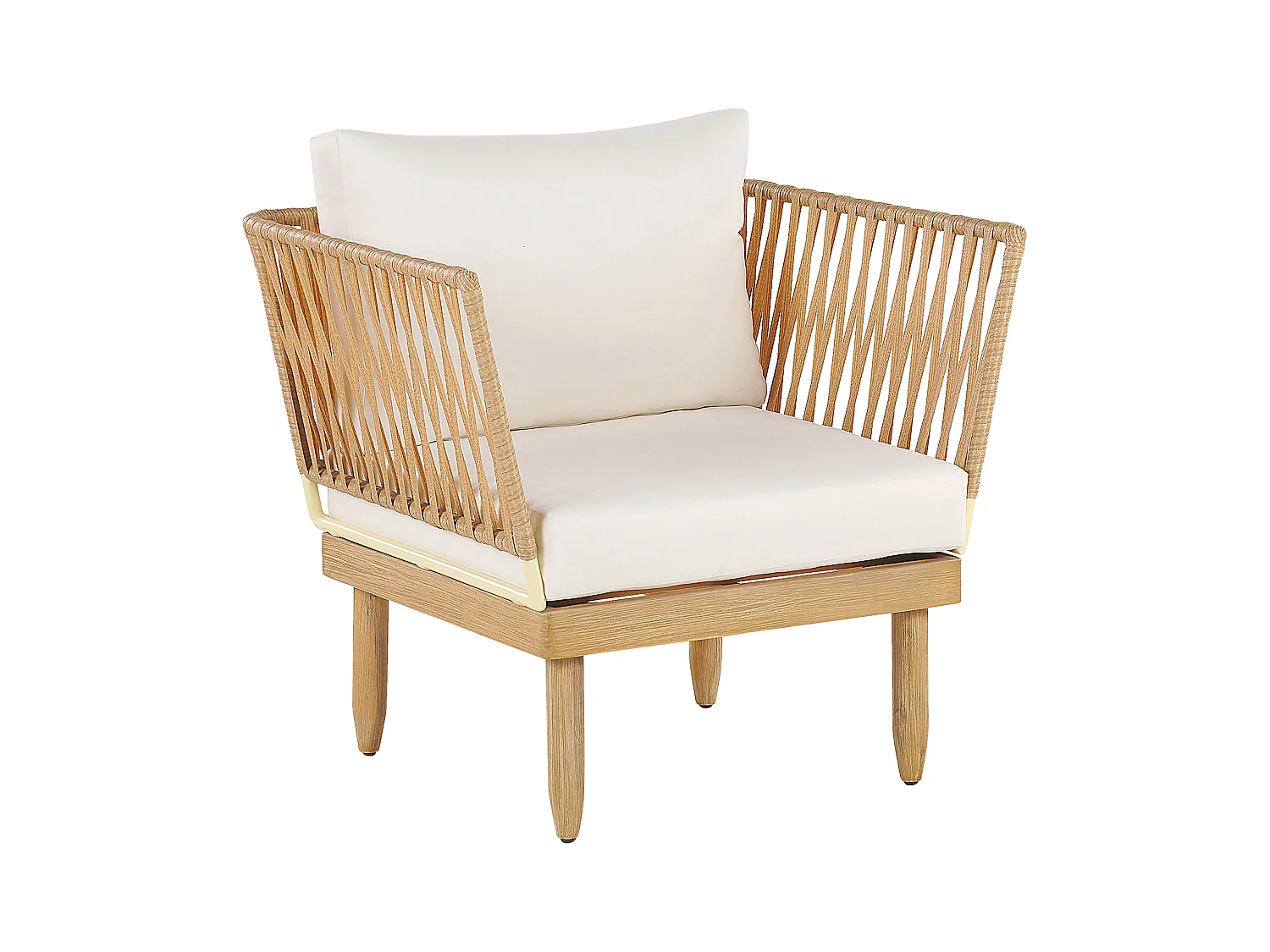 Ensemble de housses de coussins d'extérieur CREMONA Blanc cassé