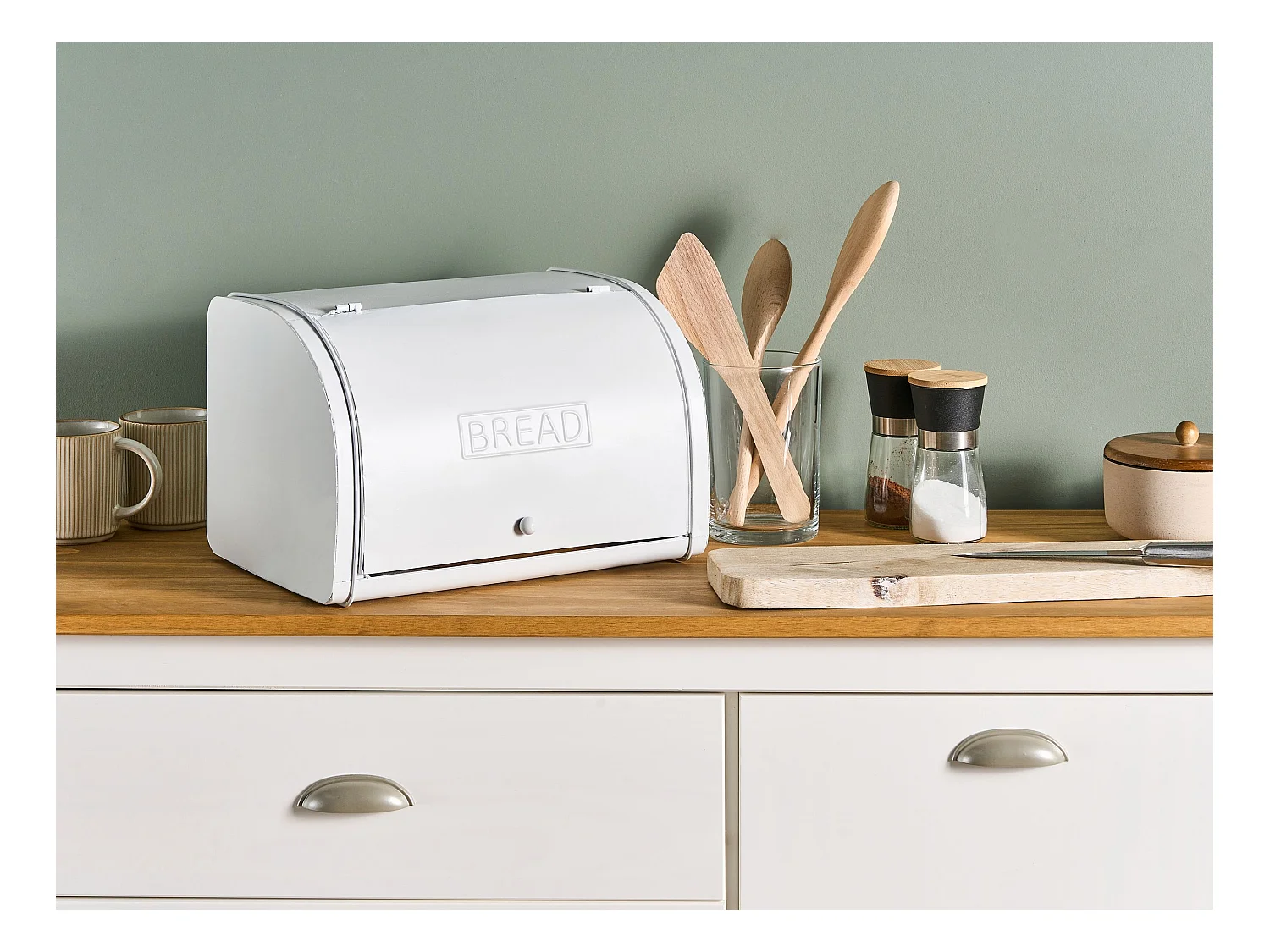 Chlebak CAROUBE Metal Biały