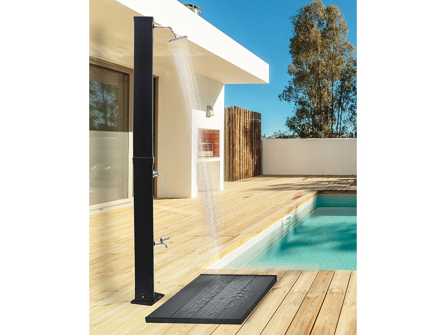 Douche d’extérieur solaire YARACUY Noir