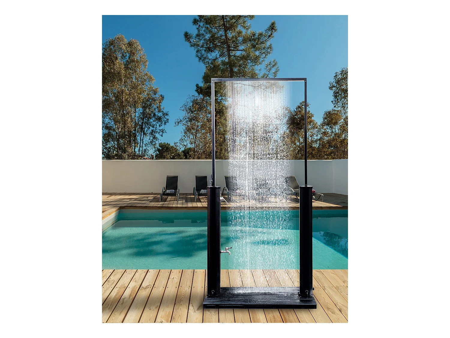 Douche d’extérieur solaire MARACAIBO Noir