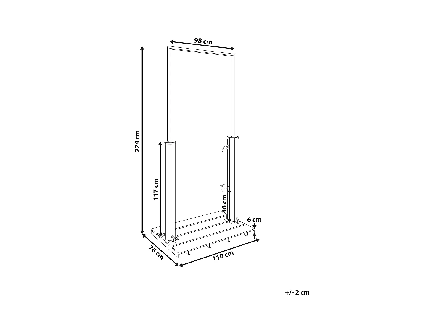 Douche d’extérieur solaire MARACAIBO Noir
