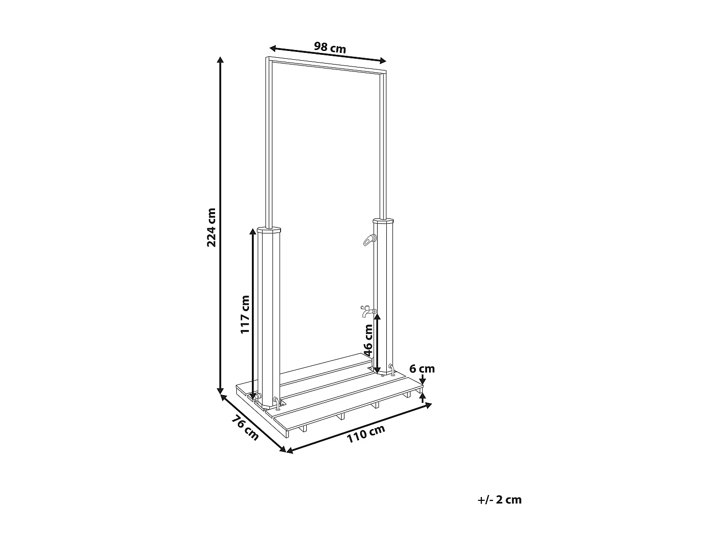 Douche d’extérieur solaire MARACAIBO Noir