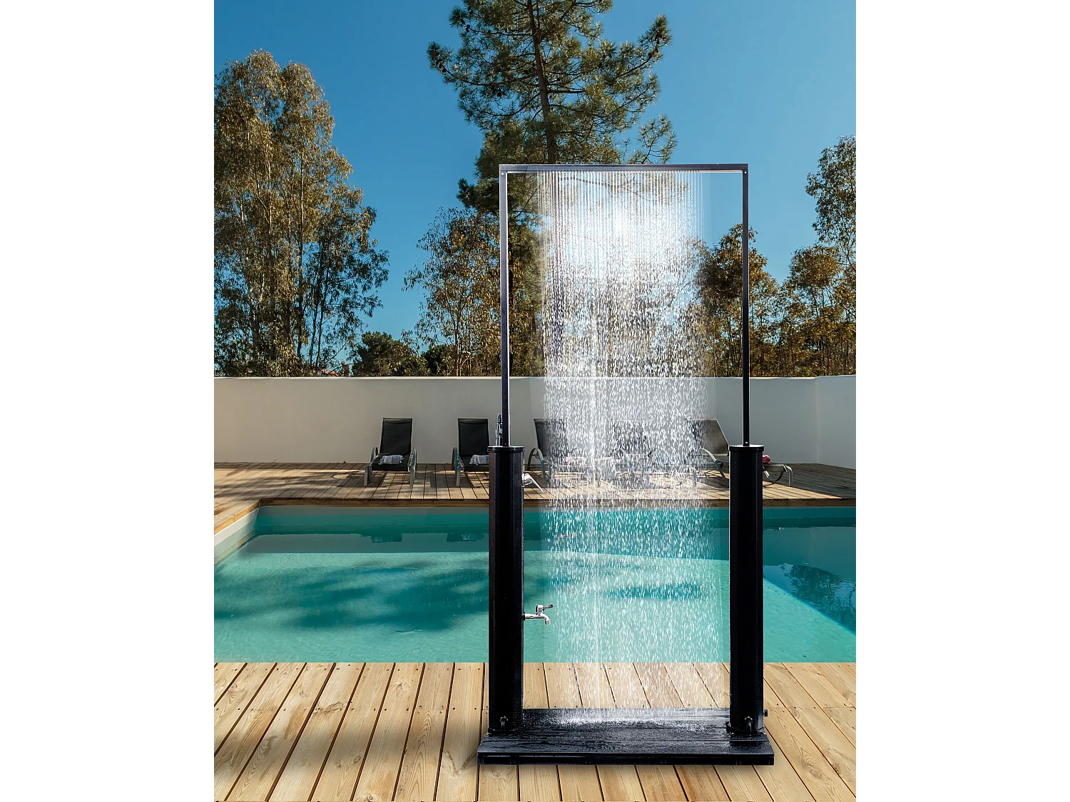 Douche d’extérieur solaire MARACAIBO Noir