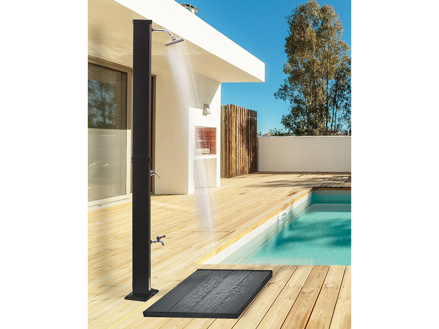 Douche d’extérieur solaire BUENOS Noir