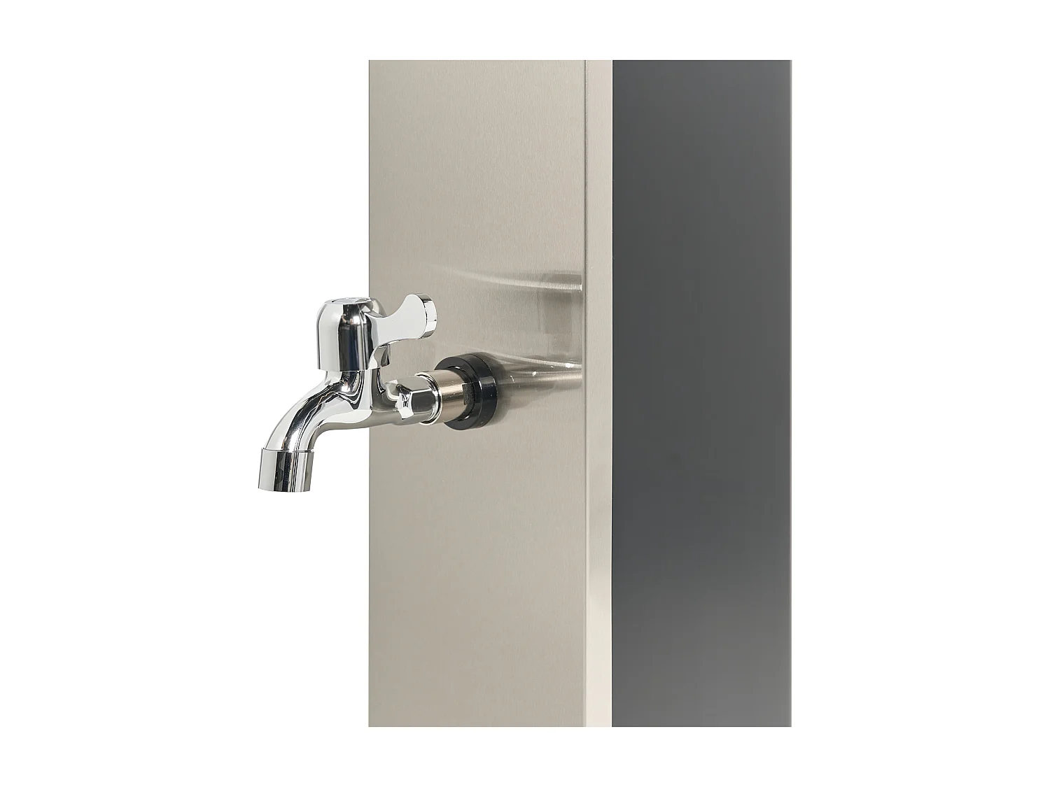 Vrijstaande buitendouche op zonne-energie BUENOS Zwart