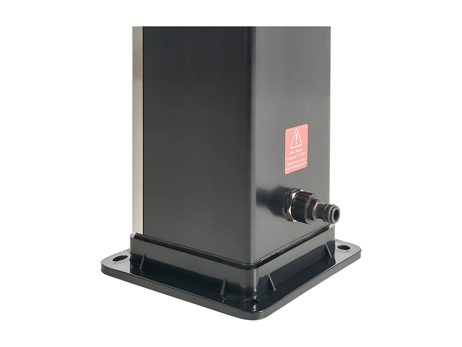 Vrijstaande buitendouche op zonne-energie BUENOS Zwart