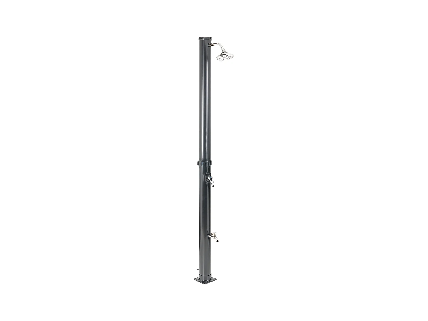 Modernes Gartenmixer-Set Edelstahl Solarbetrieben Schwarz Elqui