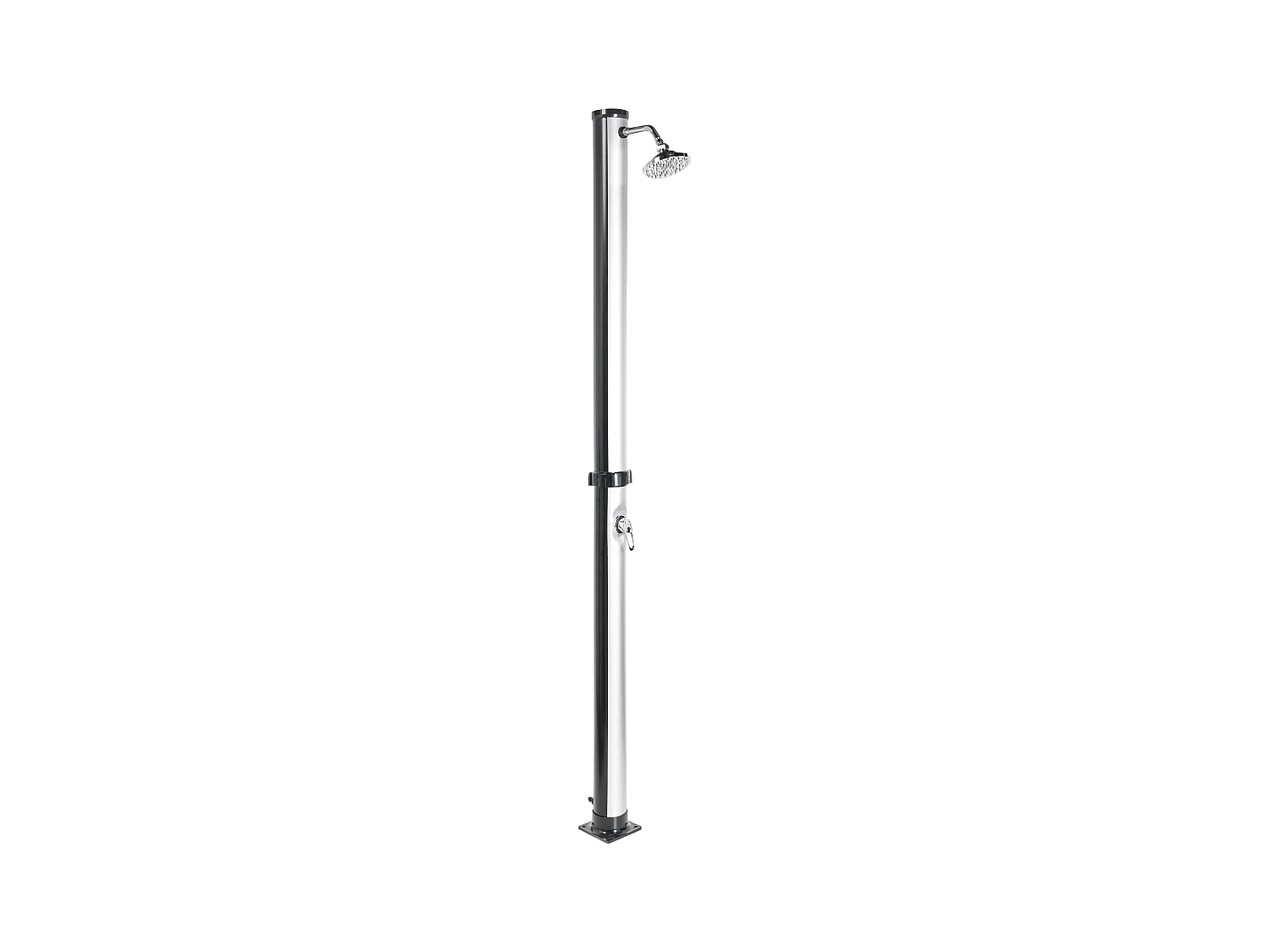 Modernes Gartenmixer-Set Edelstahl Solarbetrieben Schwarz/Silber Elqui