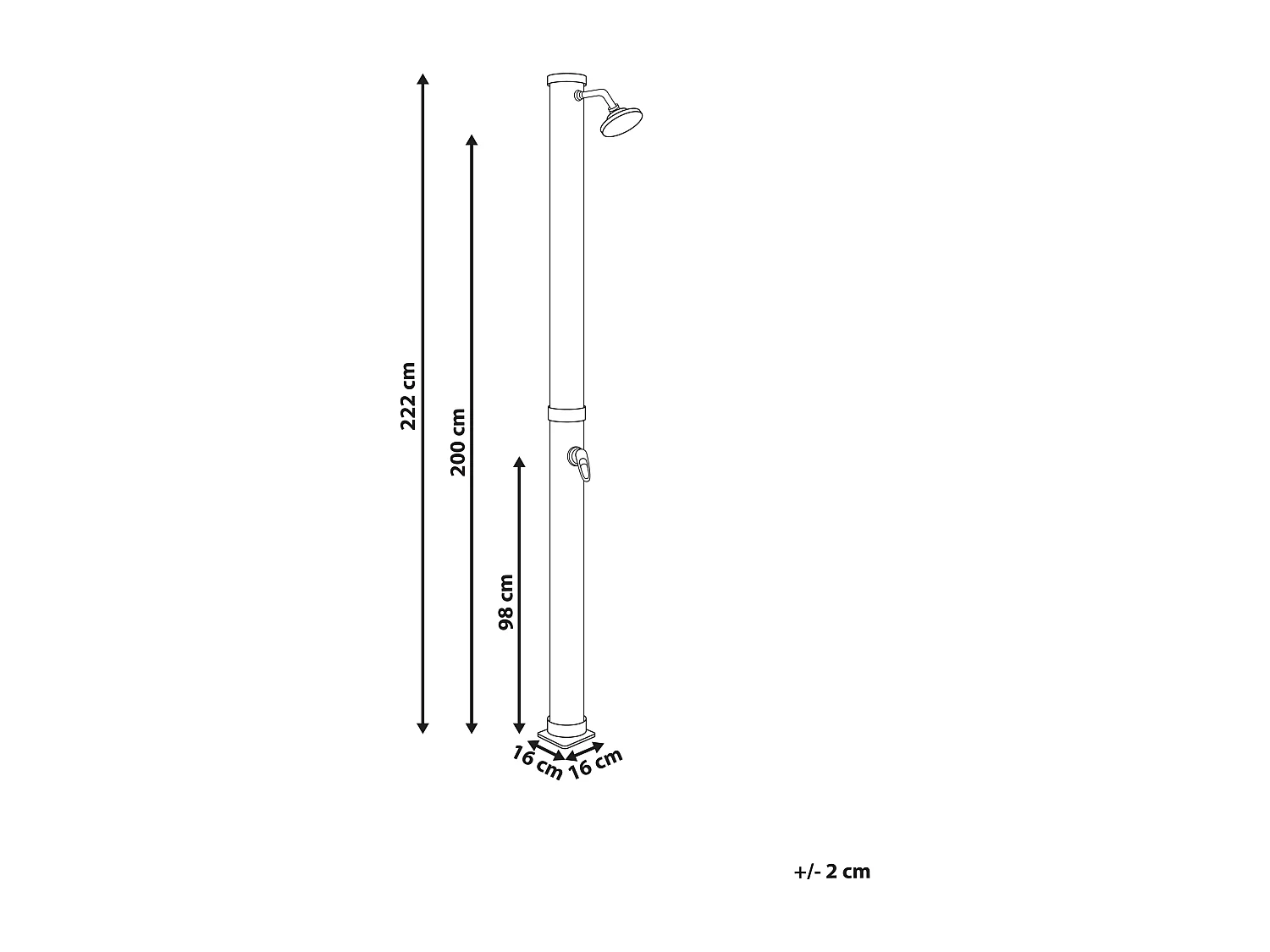 Modernes Gartenmixer-Set Edelstahl Solarbetrieben Schwarz/Silber Elqui