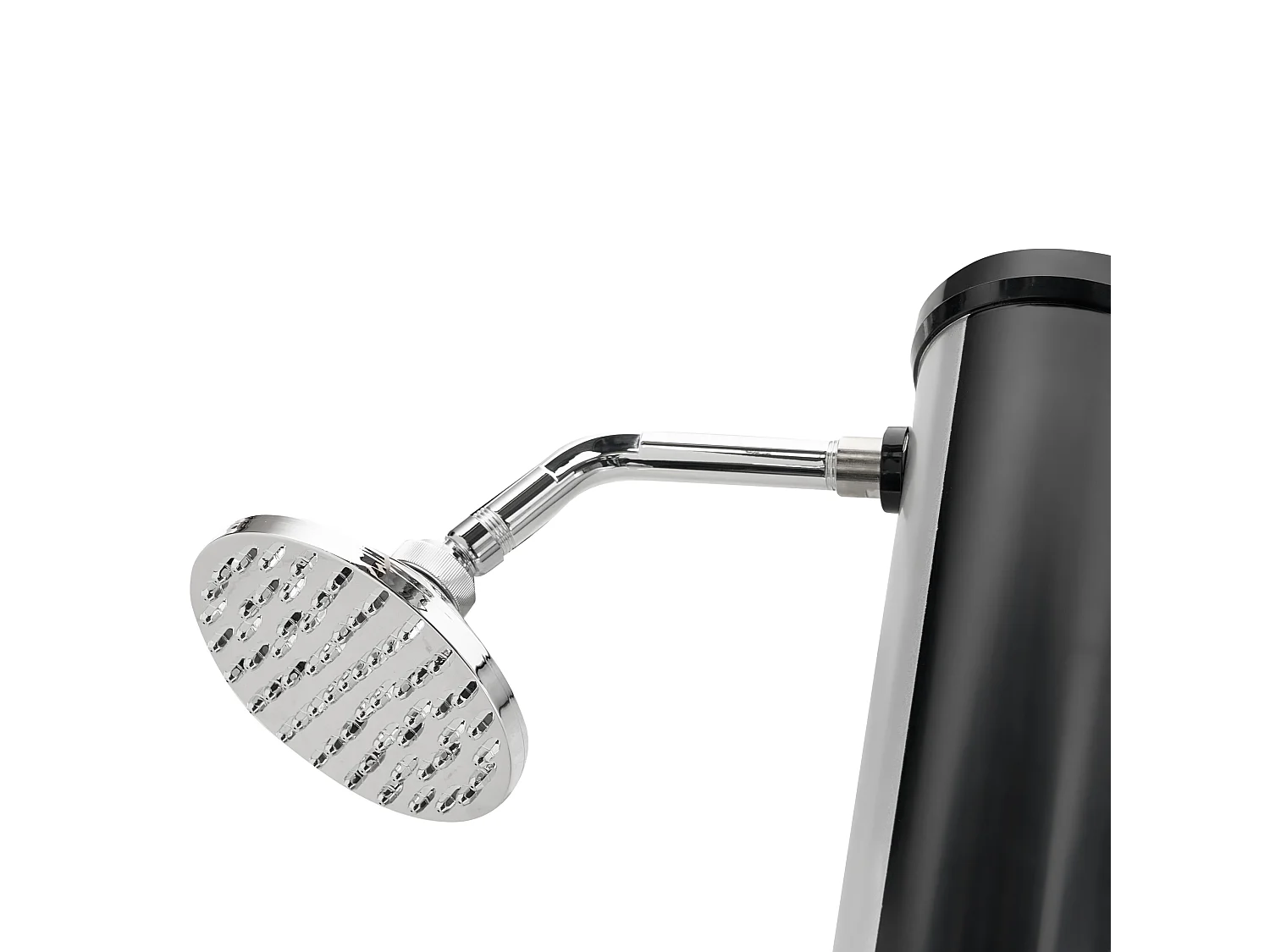 Modernes Gartenmixer-Set Edelstahl Solarbetrieben Schwarz/Silber Elqui