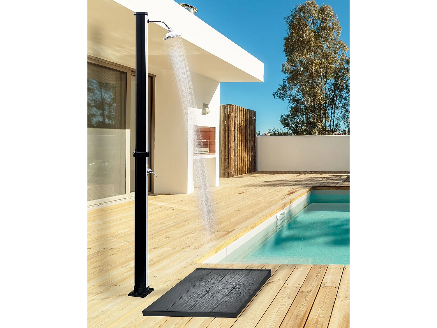 Douche d’extérieur solaire ELQUI Argenté