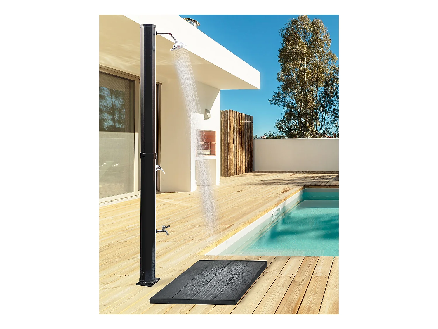 Douche d’extérieur solaire TUXPAM Noir