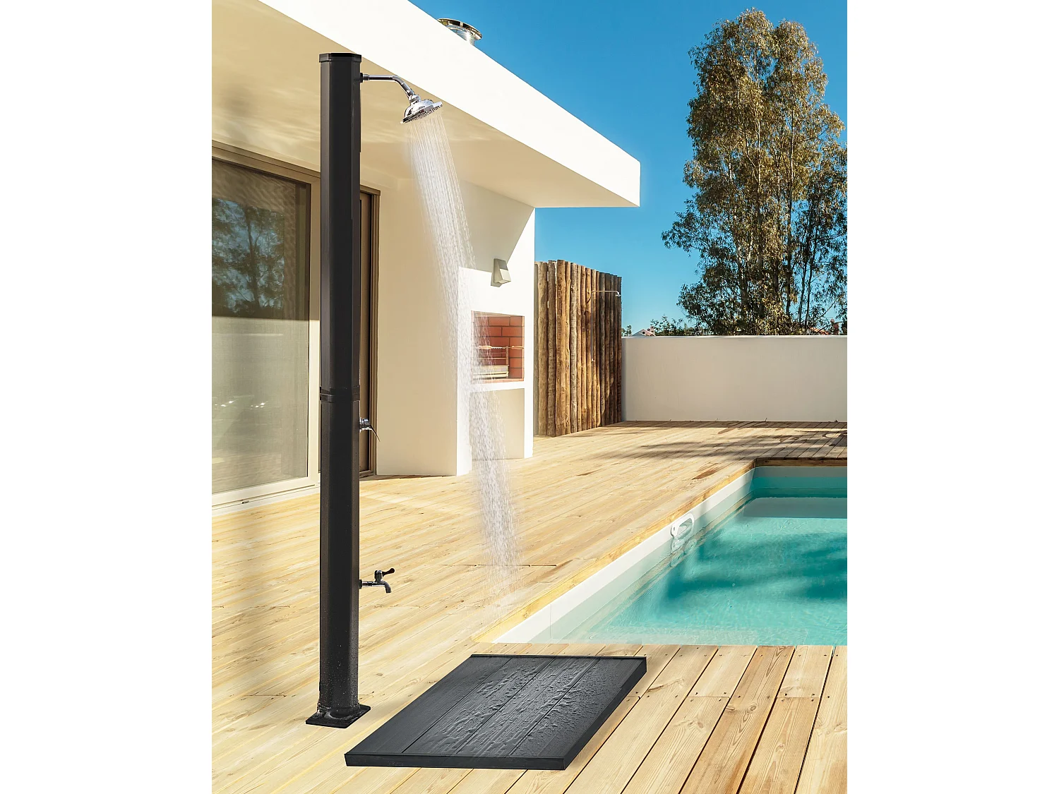 Douche d’extérieur solaire TOPOCALMA Noir