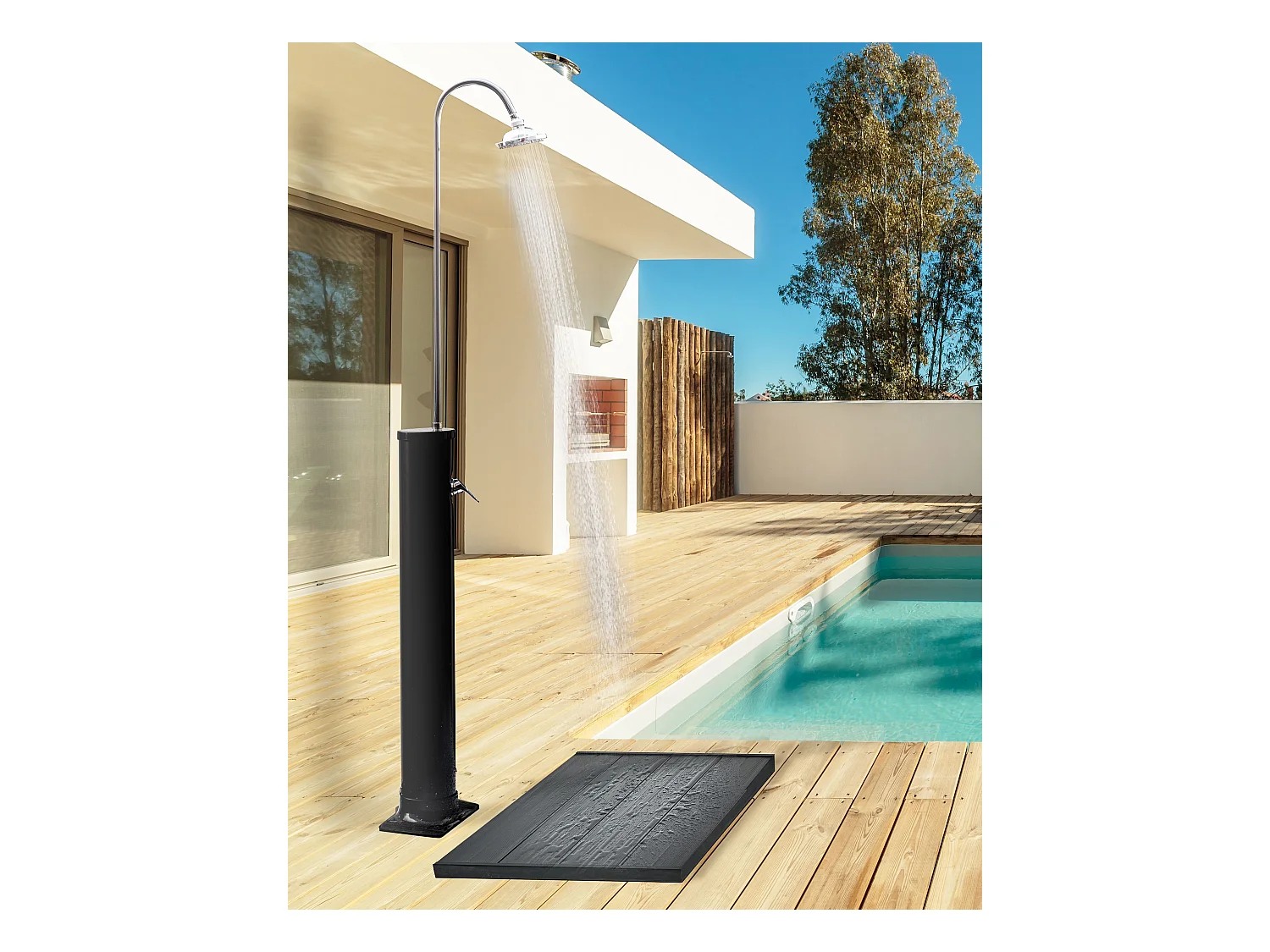 Douche d’extérieur solaire JUANILLO Noir