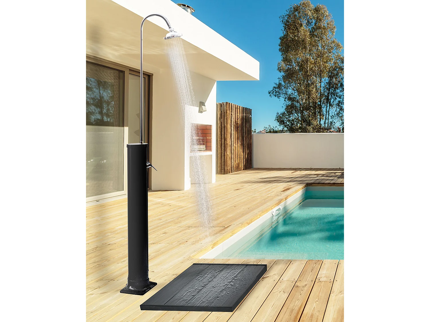 Douche d’extérieur solaire JUANILLO Noir