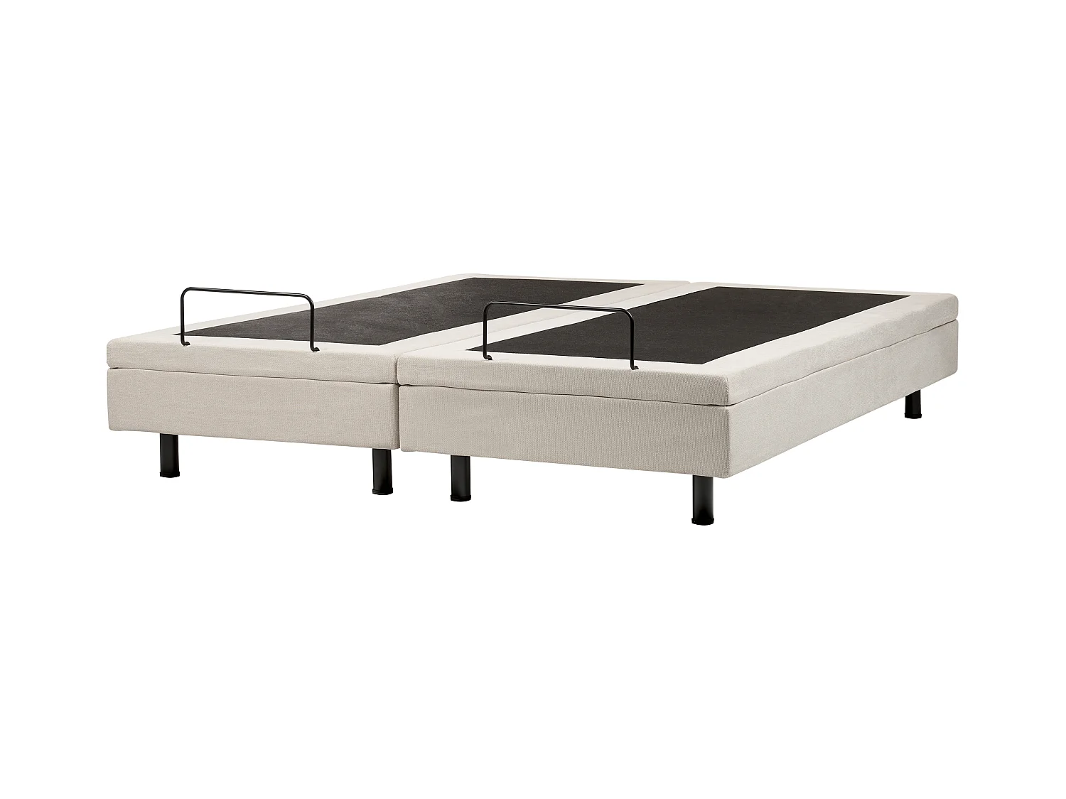 Letto regolabile senza testiera Tessuto DUKE II 180 x 200 cm Beige chiaro