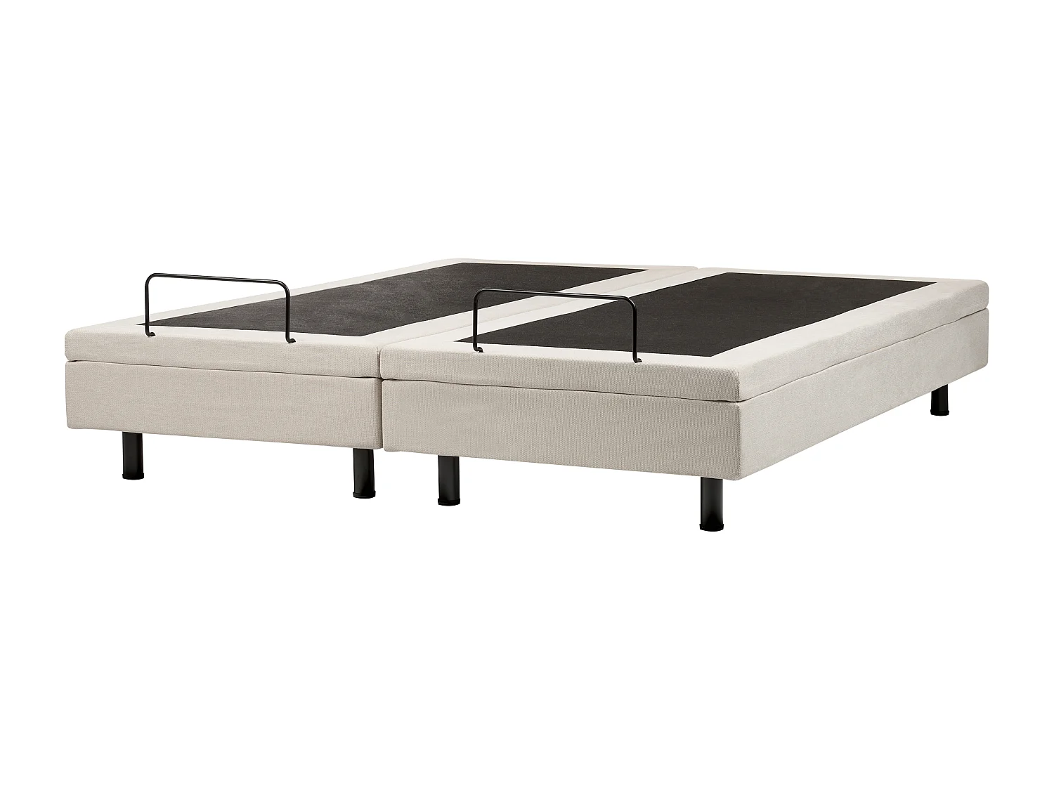 Lit réglable sans tête de lit Tissu DUKE II 180 x 200 cm Beige clair