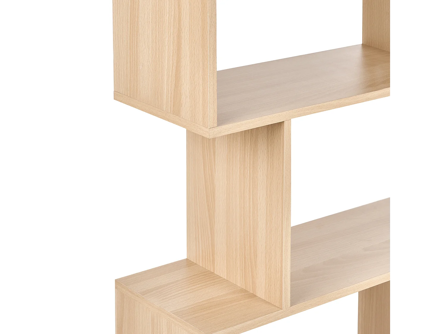 Bücherregal mit 6 Fachböden aus Spanplatte, offene Rückseite, minimalistisches Design, hellbraun Valdosa