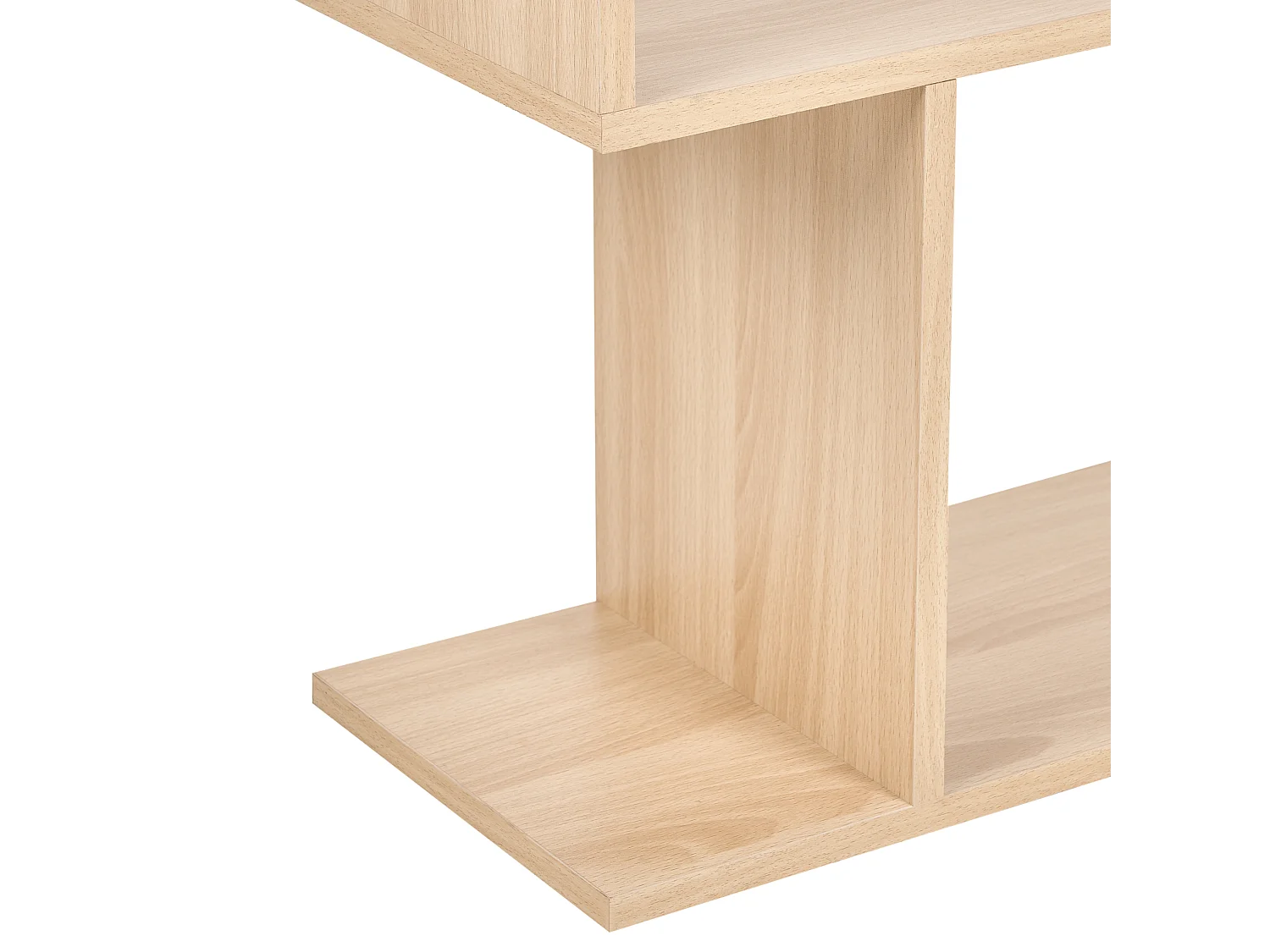 Bücherregal mit 6 Fachböden aus Spanplatte, offene Rückseite, minimalistisches Design, hellbraun Valdosa