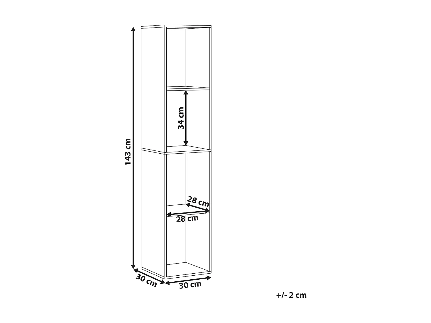 Regał 4 półki WINNIPEG 143 cm Biały