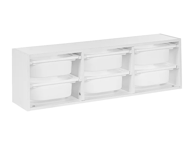 Étagère murale avec bacs de rangement TOBIN Blanc