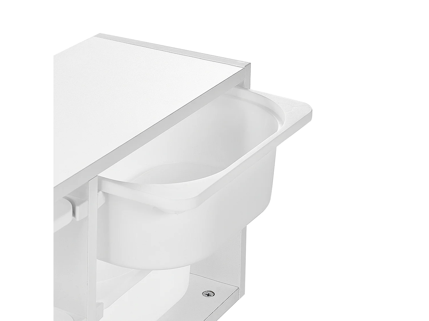 Originelles Wandregal mit 6 Boxen und Schubladen Kinderzimmer Spanplatte Kunststoff Weiß Tobin