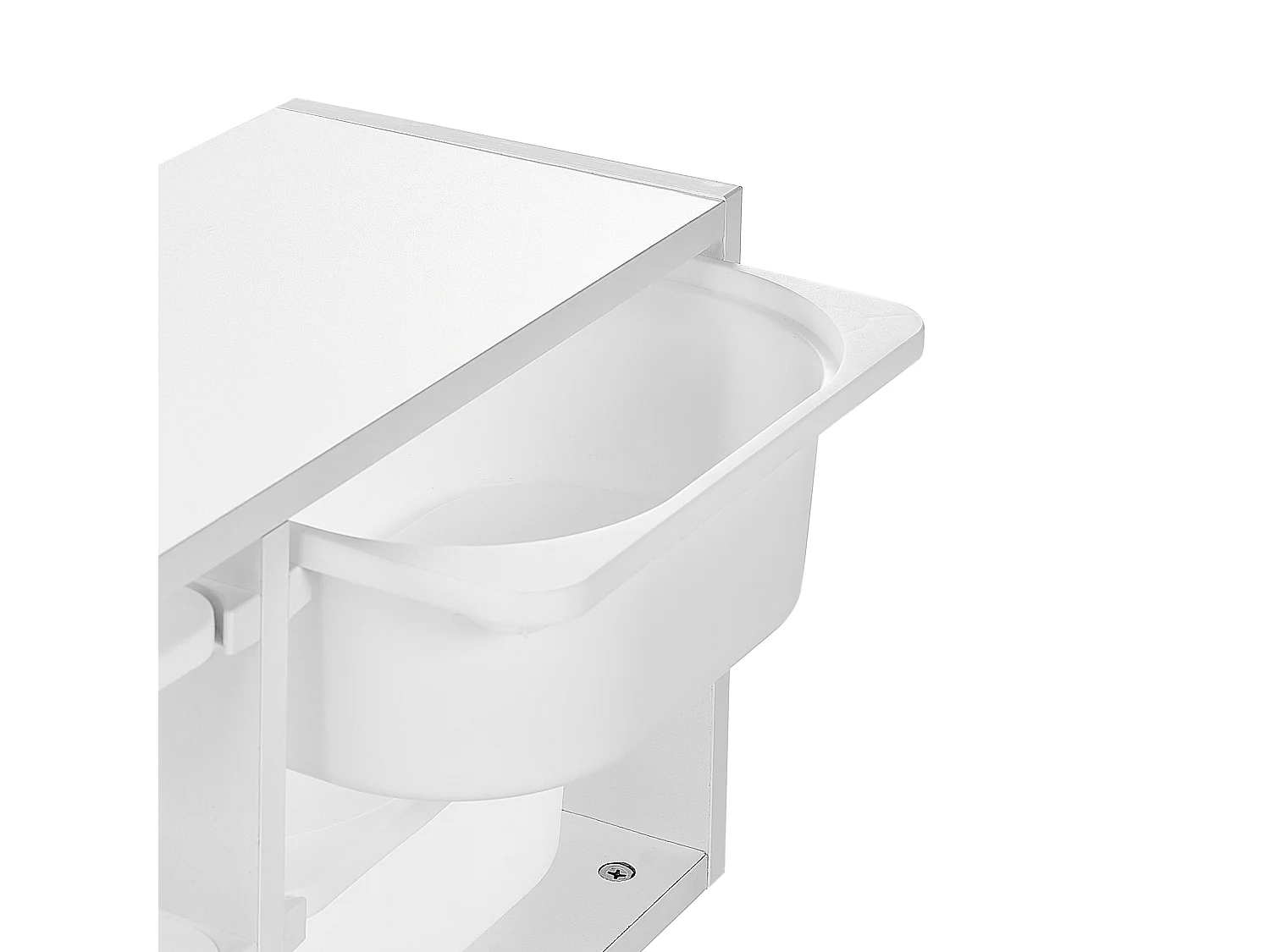 Scaffale a parete con scatole portaoggetti TOBIN Derivati del legno Bianco