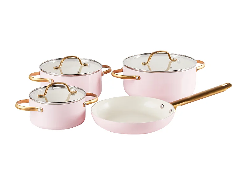 Pfannenset 7-teilig ELITE PRO Pastellrosa
