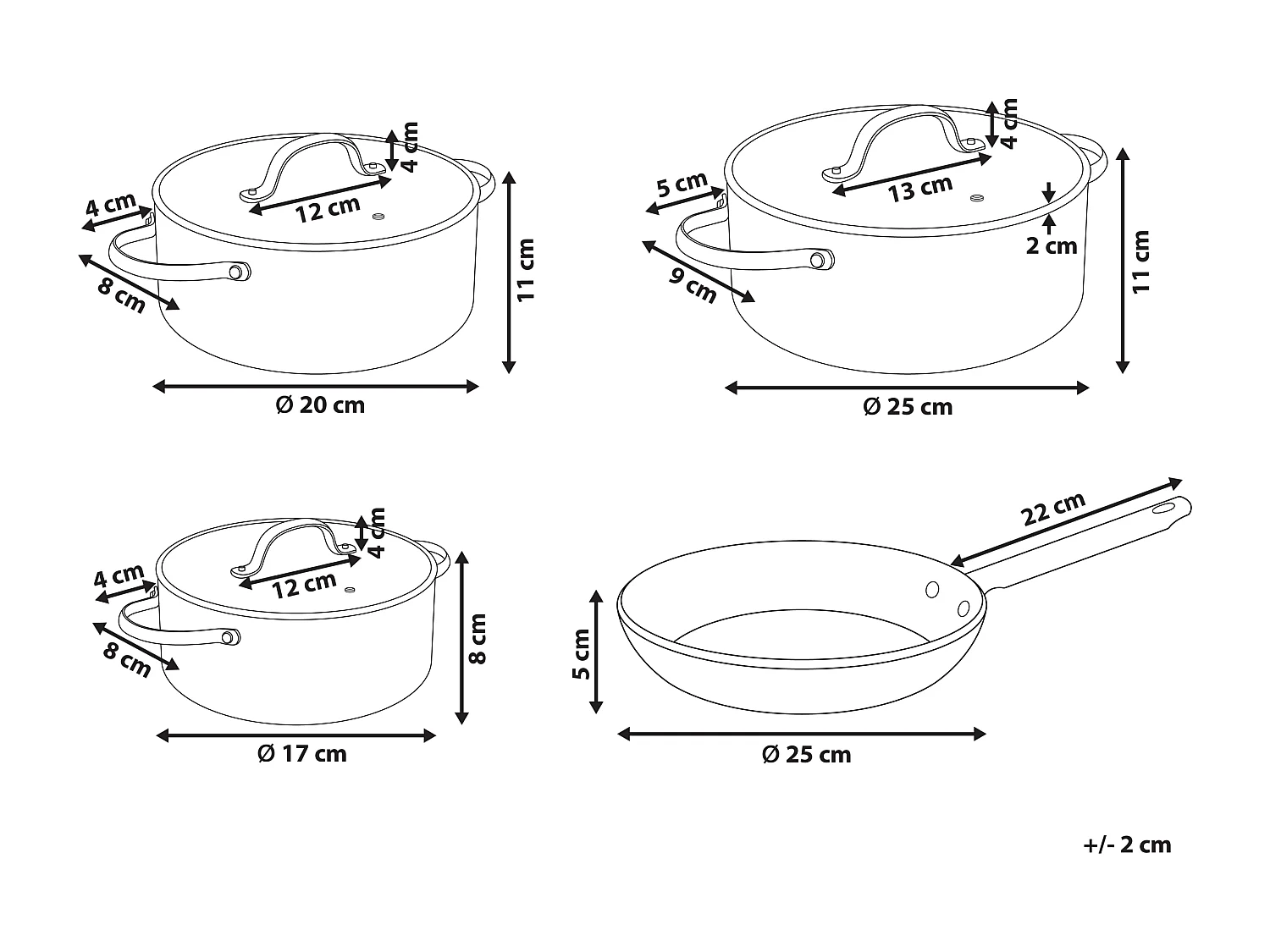 Pfannenset 7-teilig ELITE PRO Pastellrosa