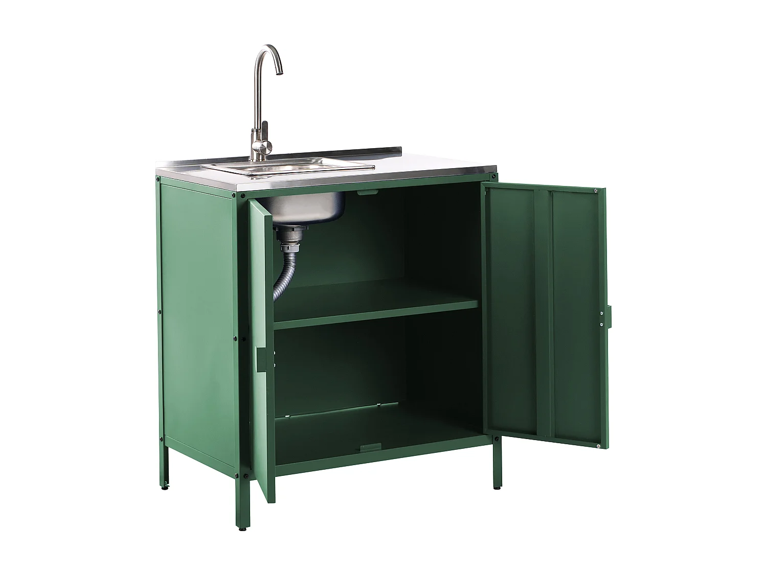 Szafka kuchenna ogrodowa ze zlewem VILAMA Zielony