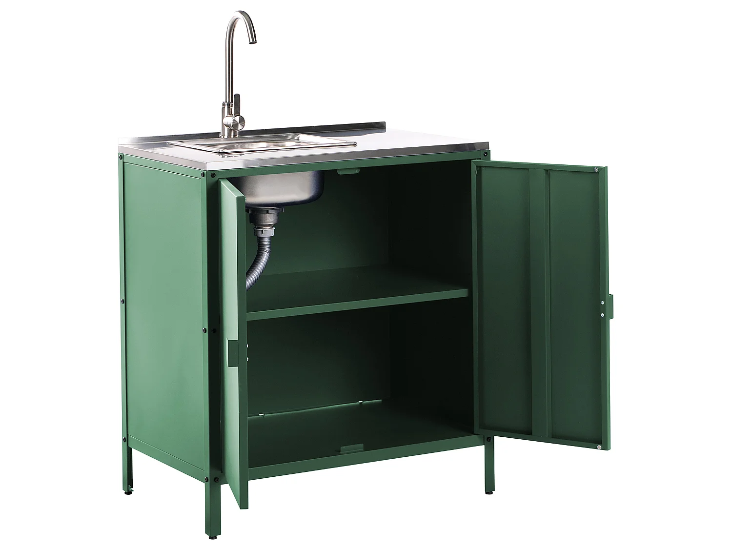 Meuble de cuisine d'extérieur avec évier VILAMA Vert