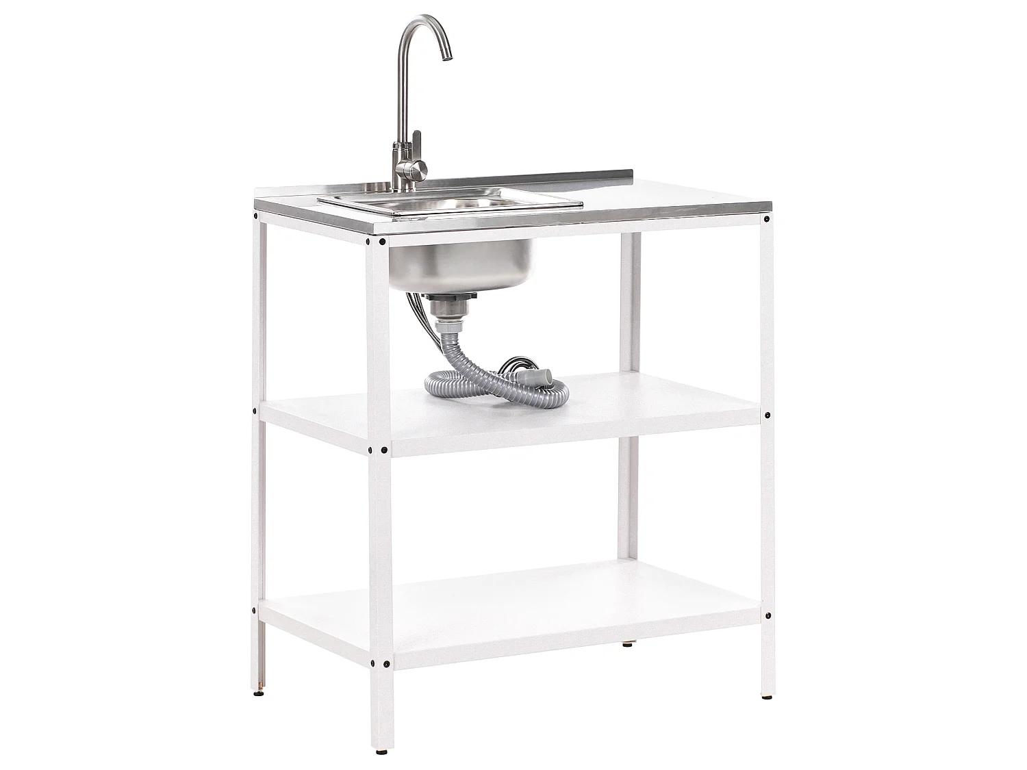 Ilha para cozinha de exterior com lava-louça VILAMA Branco