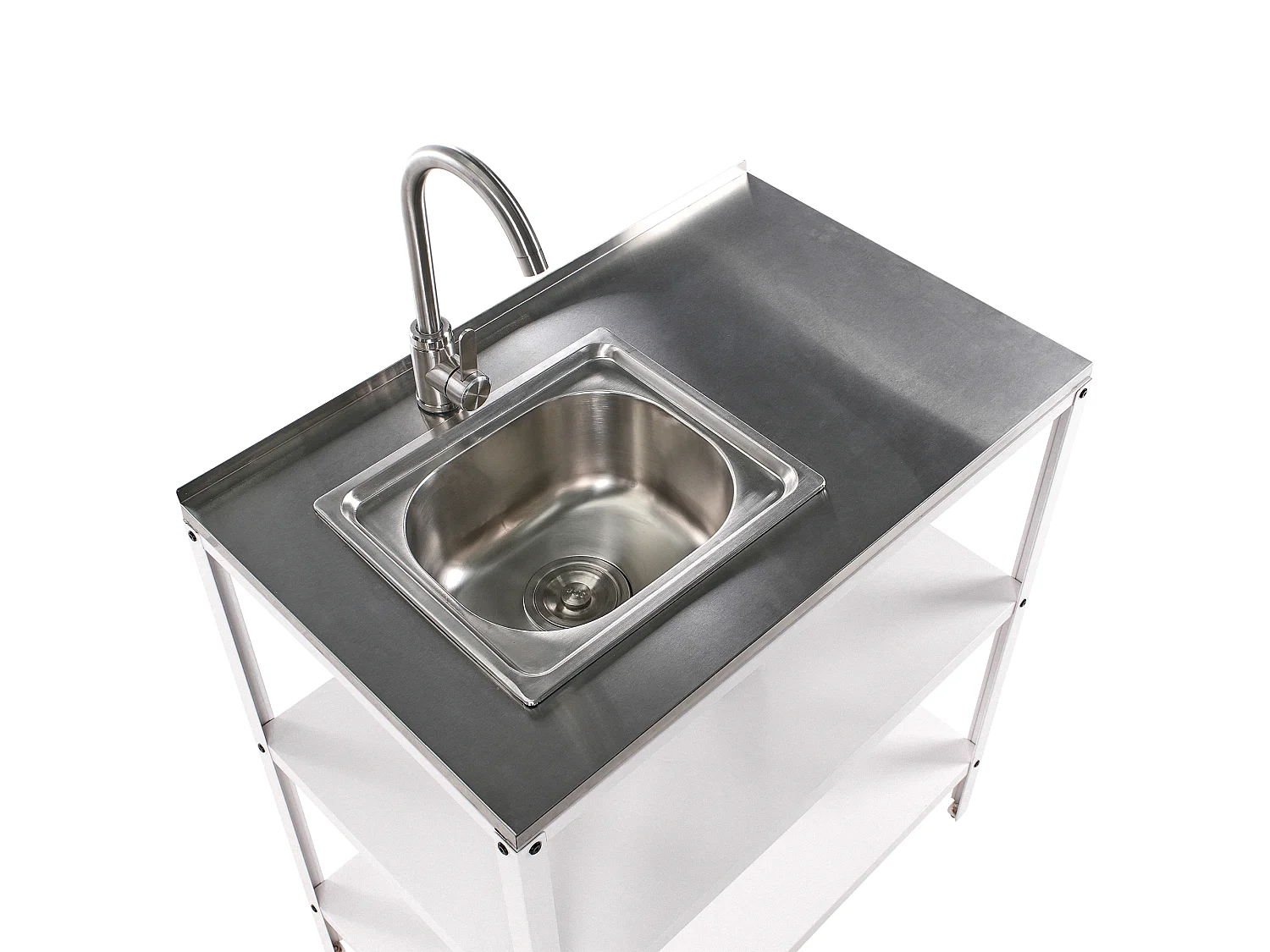 Ilha para cozinha de exterior com lava-louça VILAMA Branco