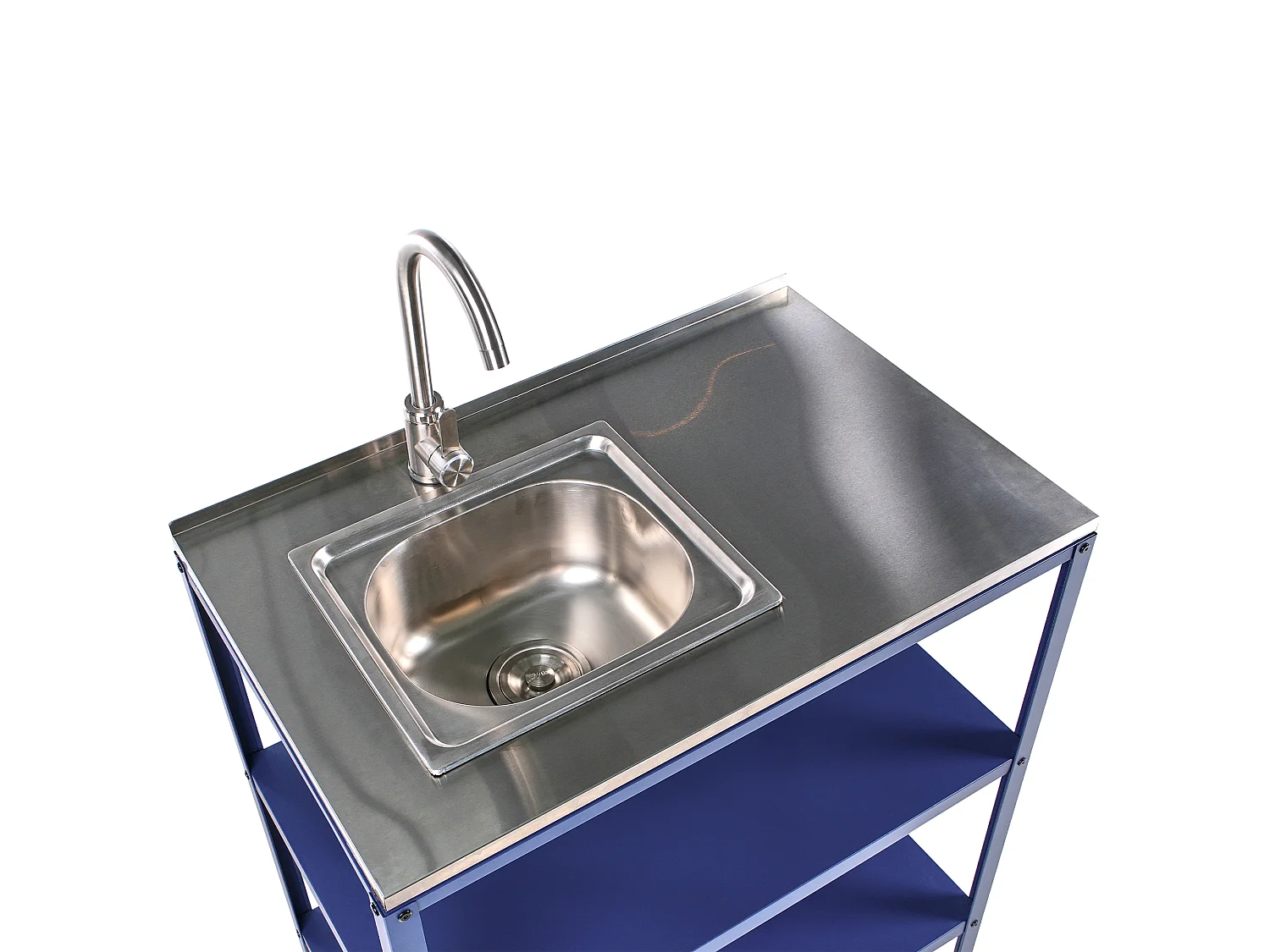 Ilot de cuisine extérieure avec évier VILAMA Bleu