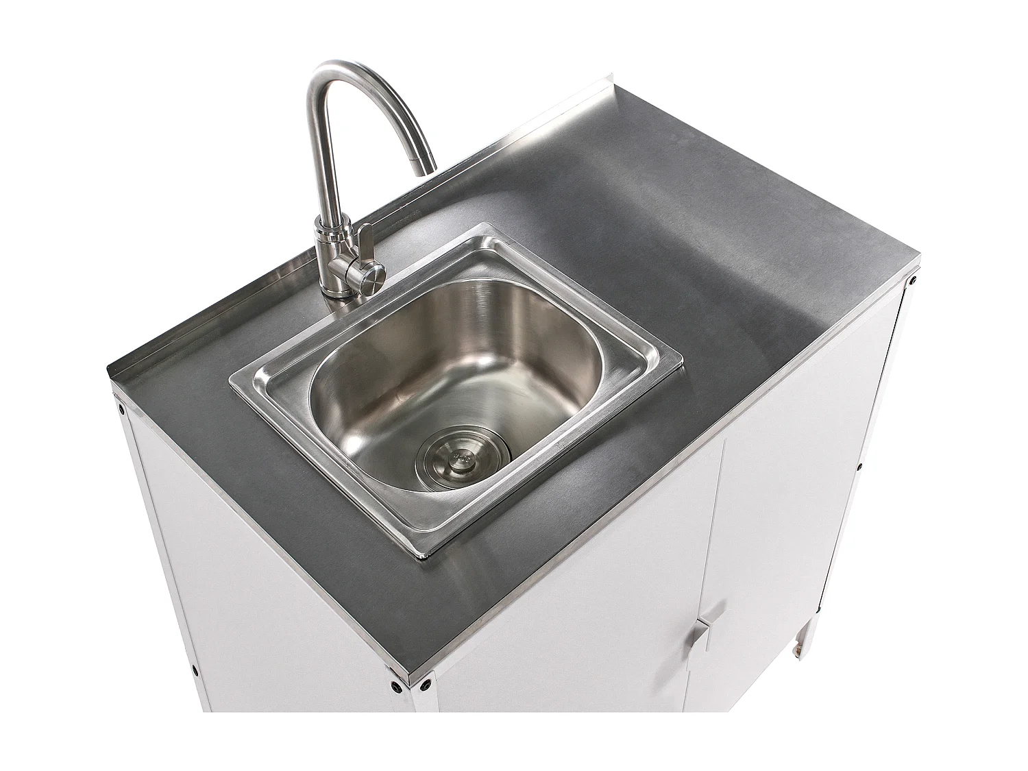 Mobile da cucina per esterni con lavello VILAMA Bianco