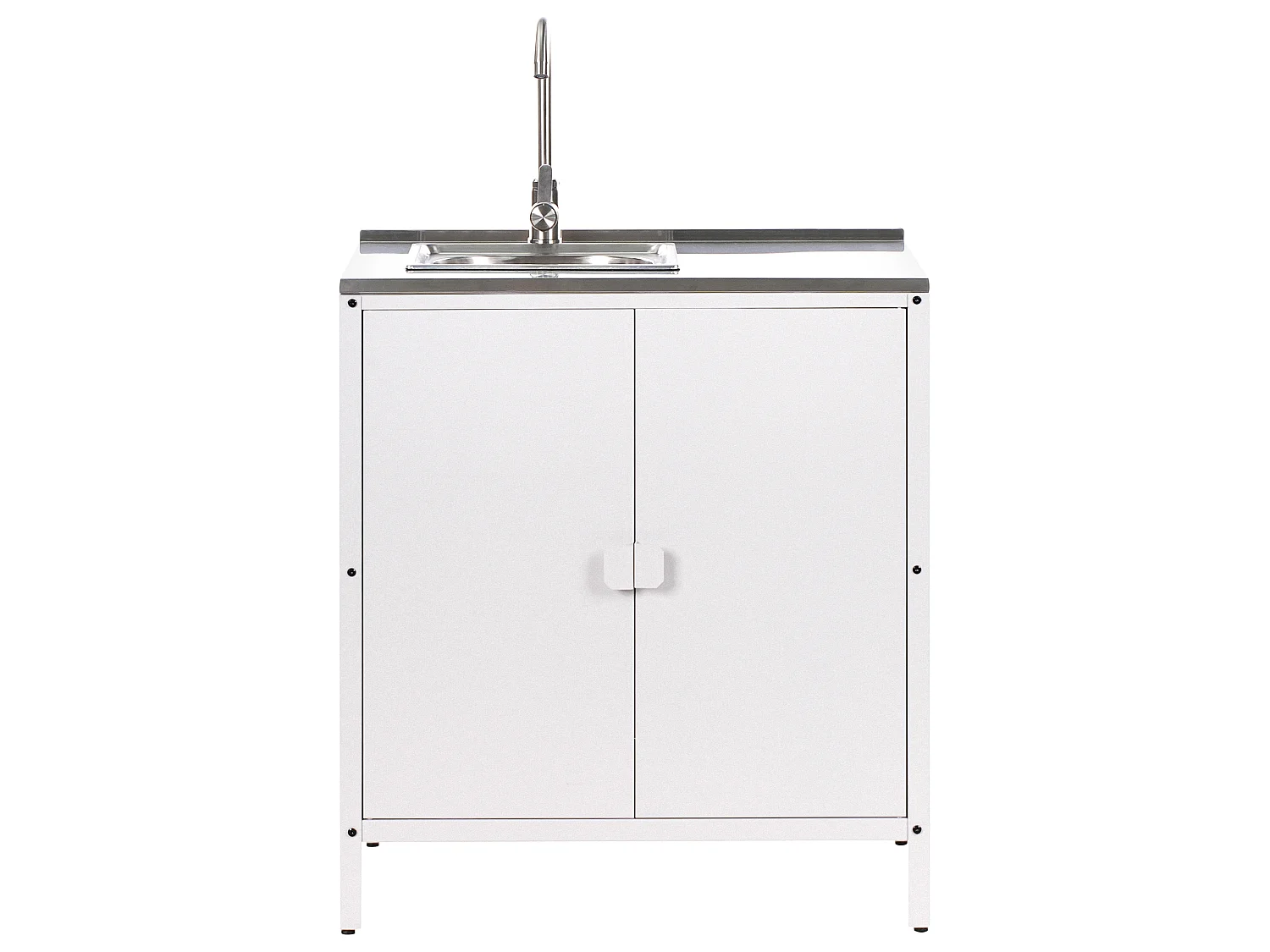 Mobile da cucina per esterni con lavello VILAMA Bianco