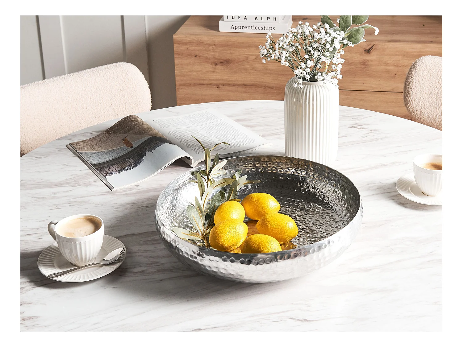 Bol décoratif TANIS Métal Argenté