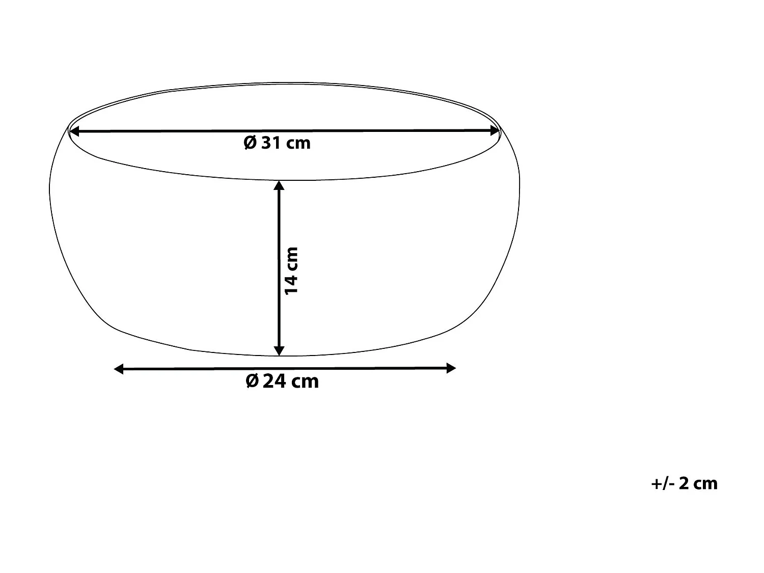Decoratieve schaal BANHA Metaal Zwart