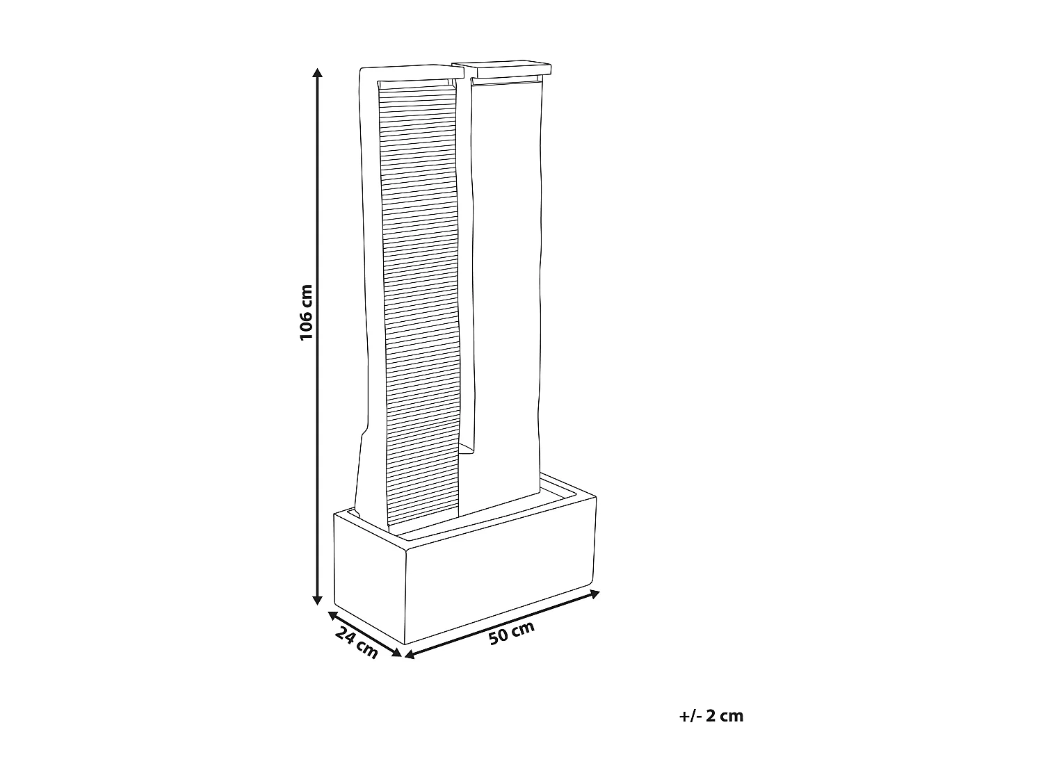 Fontaine de jardin SUNLINE LED Marron
