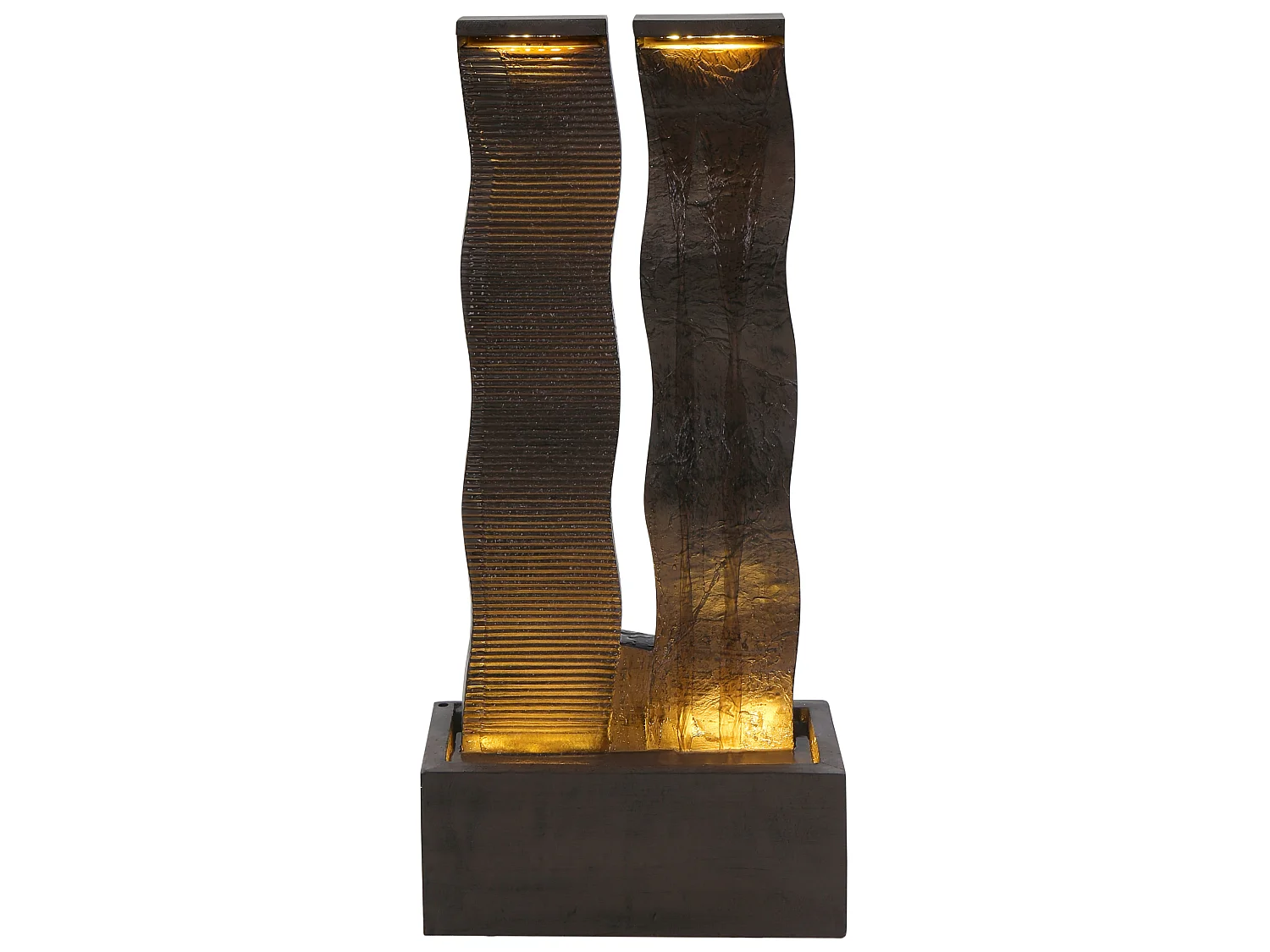 Garden Water Feature with LED Brown SUNLINE