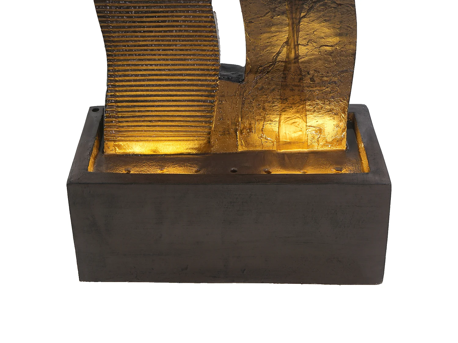 Garden Water Feature with LED Brown SUNLINE