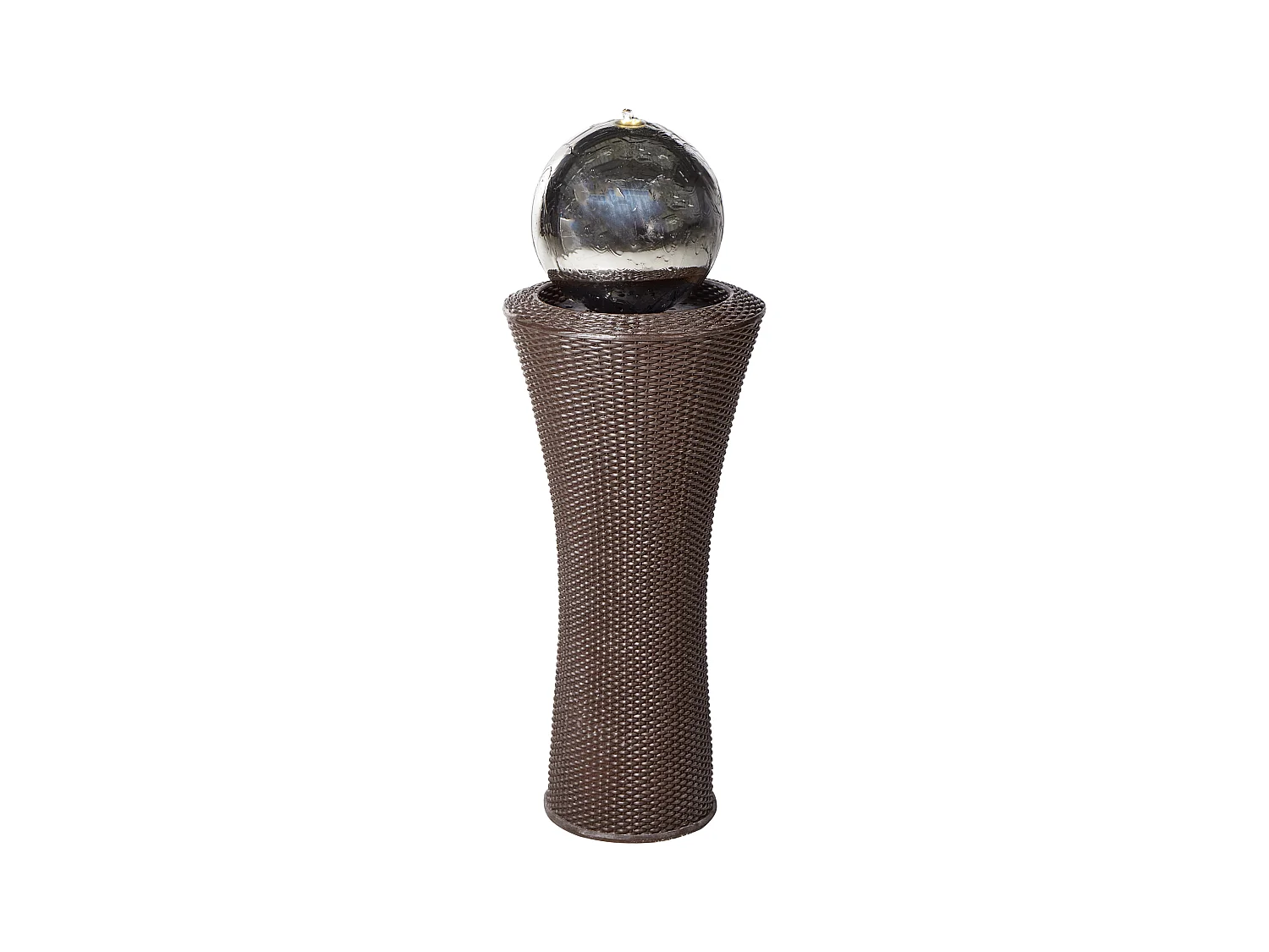 Fontana da giardino con LED marrone ZENYATTA