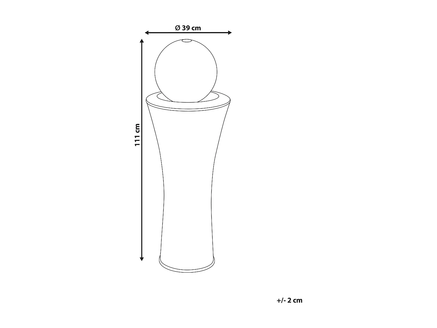 Gartenbrunnen mit LED braun ZENYATTA
