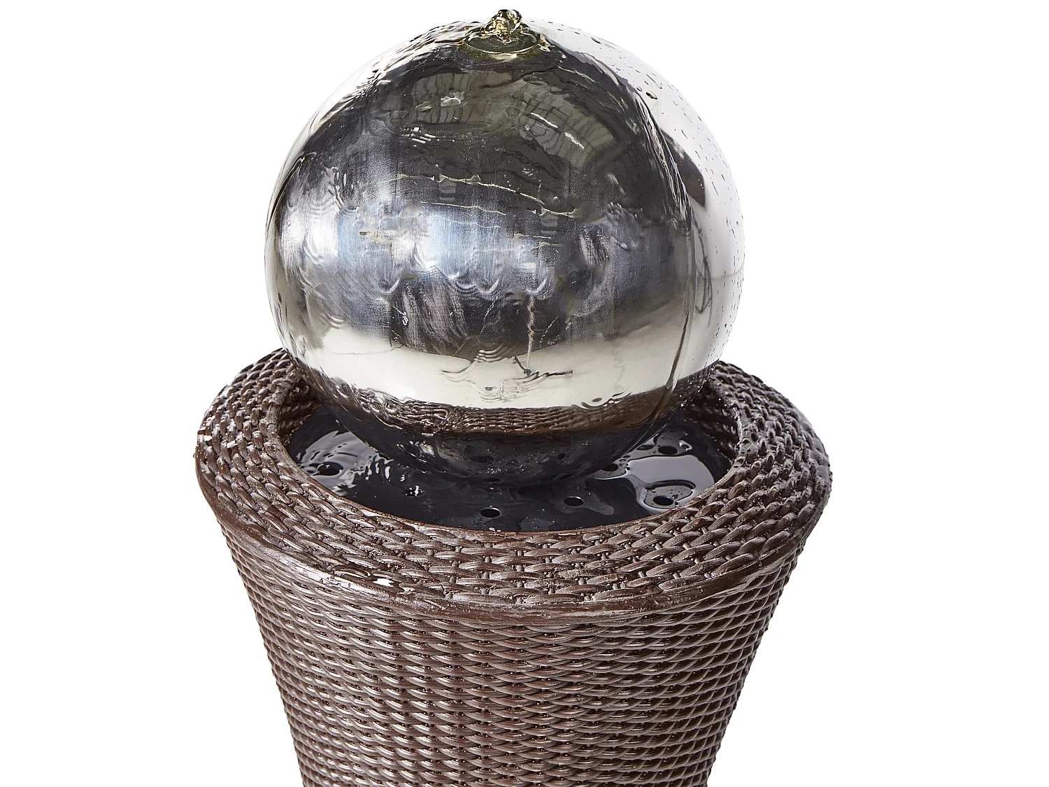 Gartenbrunnen mit LED braun ZENYATTA