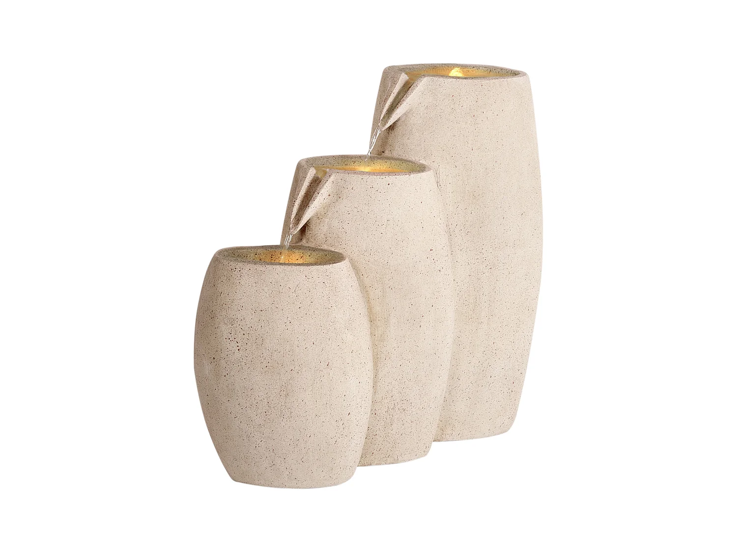 Gartenbrunnen mit LED beige ARKLE
