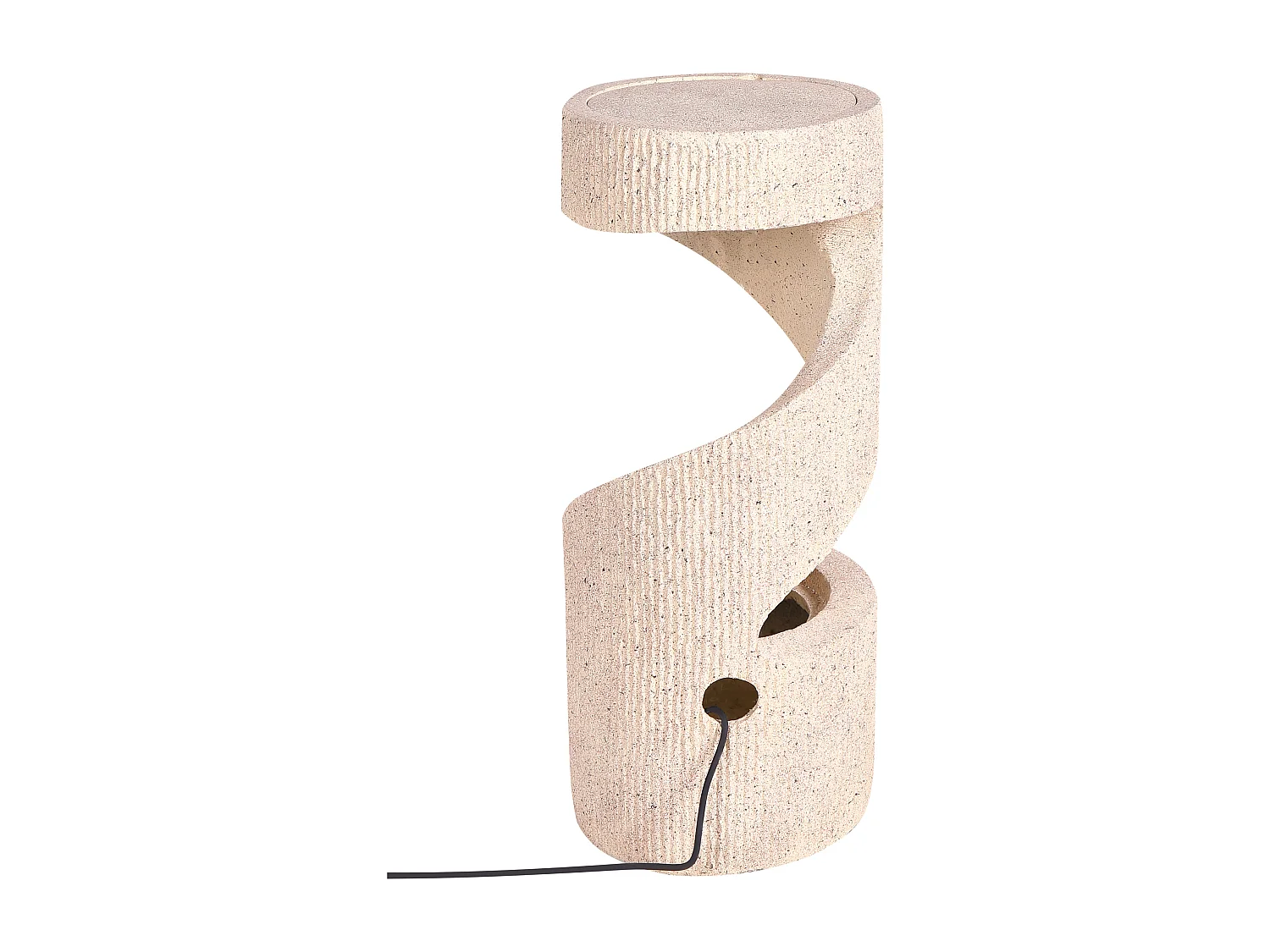 Fontana da giardino con LED beige WINX