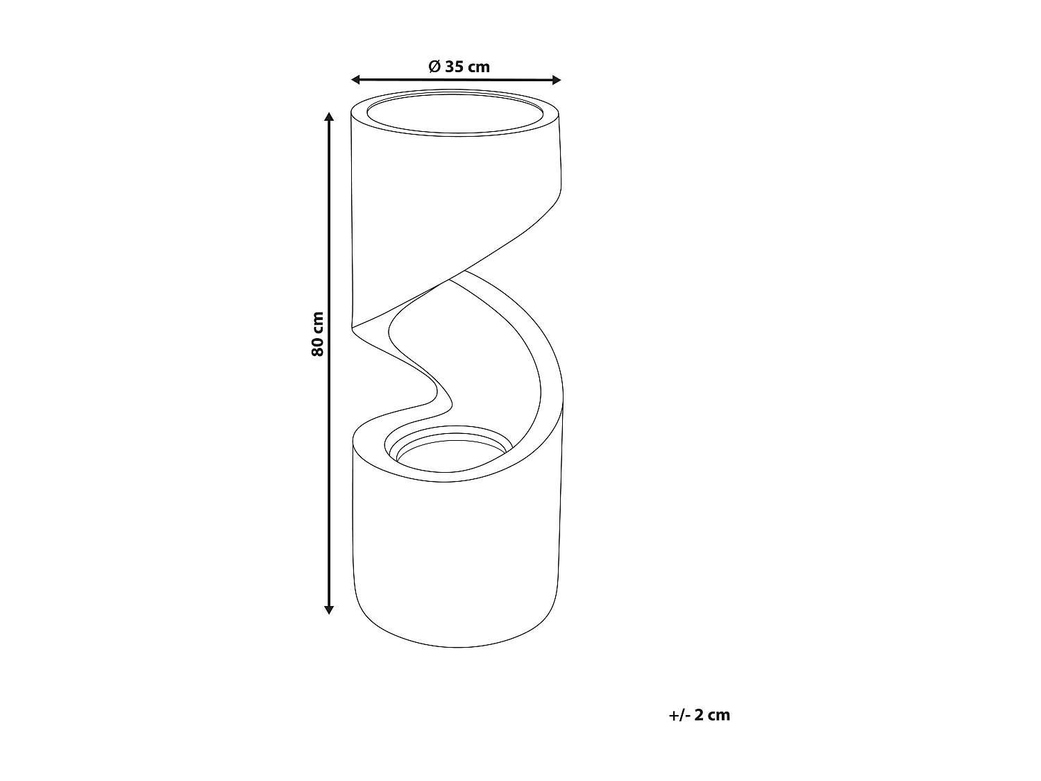 Fontana da giardino con LED beige WINX